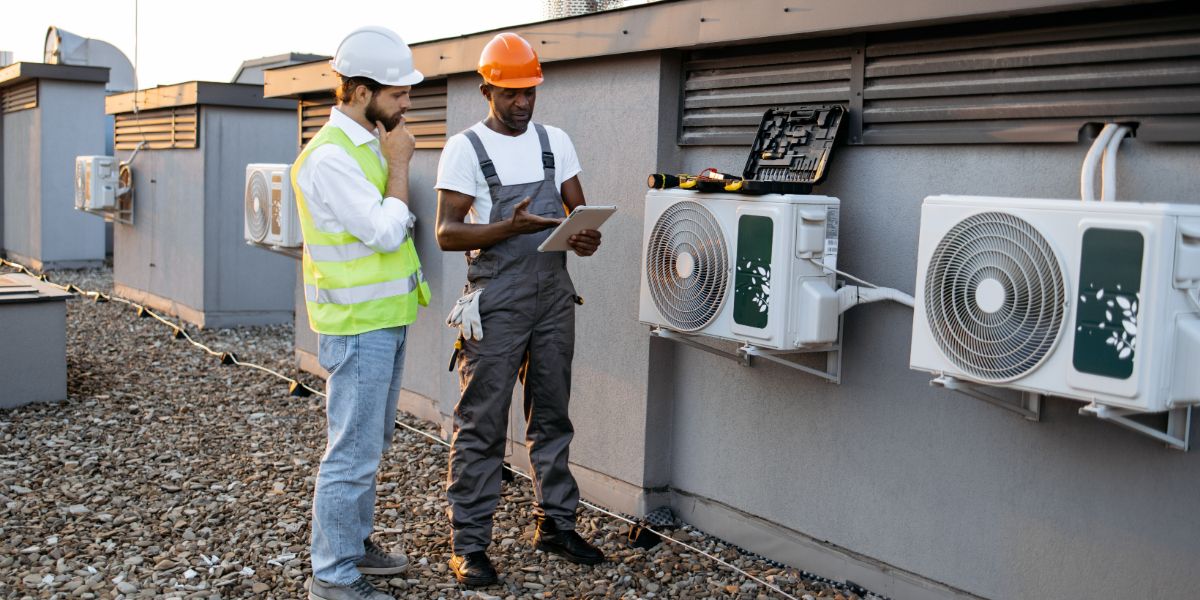 AMG HVAC Chicago technicians performing HVAC service on residential and commercial properties